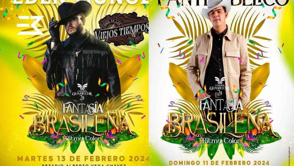 Eden Muñoz y Panter Bélico en el Carnaval Guamúchil 2024