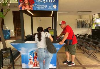 Menos del 50 % de los boletos para las coronaciones del Carnaval de Mazatlán se han vendido en las taquillas