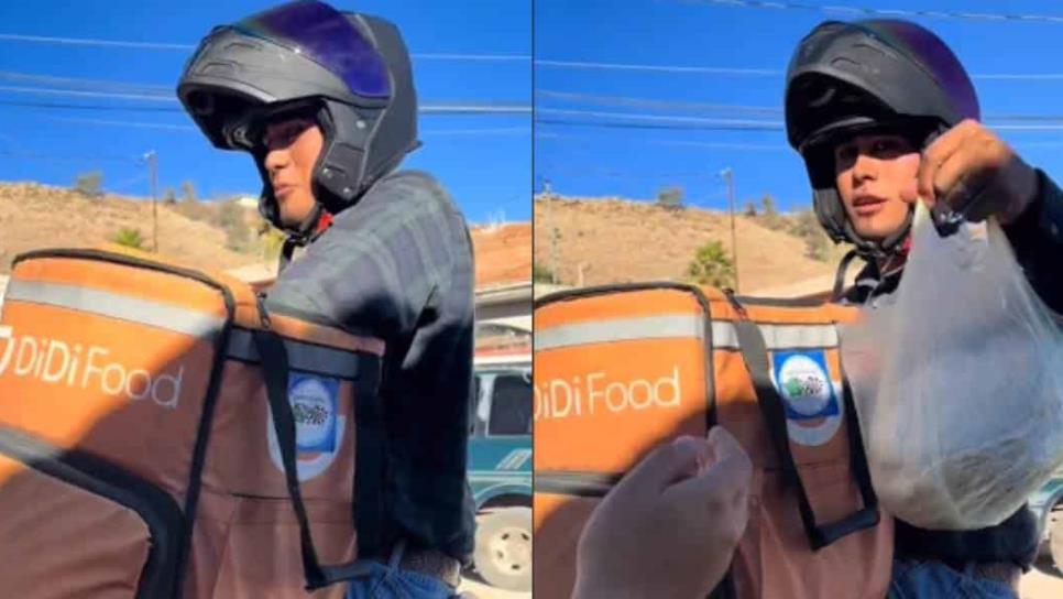 Repartidor de Didi Food se vuelve viral por entregar pedidos en un caballo | VIDEO