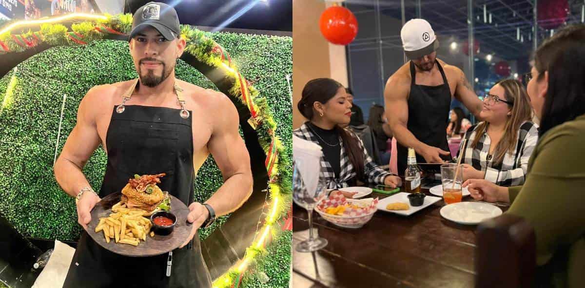FOTO: Los meseros sin playera son la sensación.