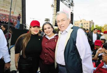 Rocha Moya acude al cierre de precampaña de Claudia Sheinbaum en CDMX 