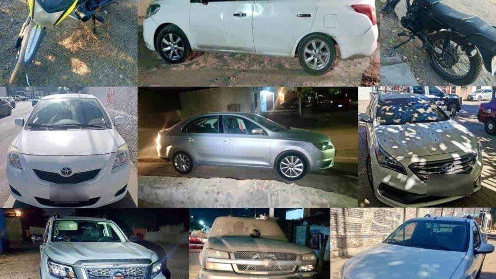 Recuperan  9 vehículos con reporte de robo en Culiacán