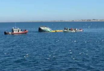 Después de 48 horas, localizan vivo al pescador dentro del barco que se hundió en Las Lajitas 