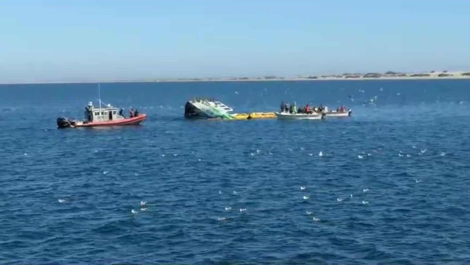 Después de 48 horas, localizan vivo al pescador dentro del barco que se hundió en Las Lajitas 