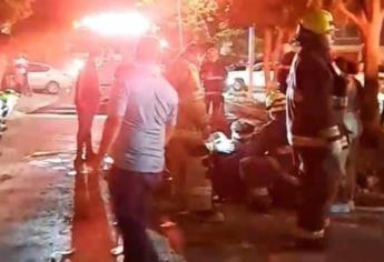 Motociclista cae a una zanja en Alturas del Sur, Culiacán