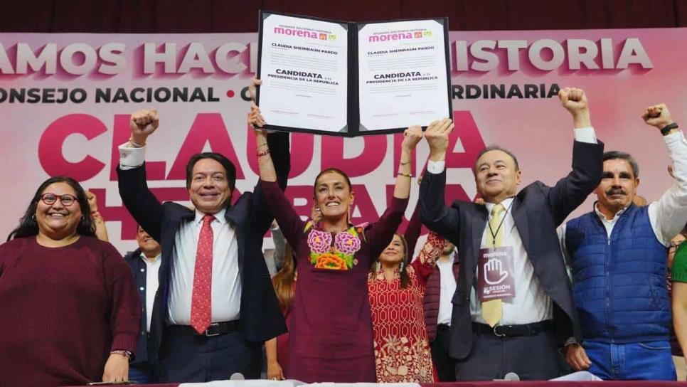 Claudia Sheinbaum es nombrada candidata oficial por Morena a la presidencia