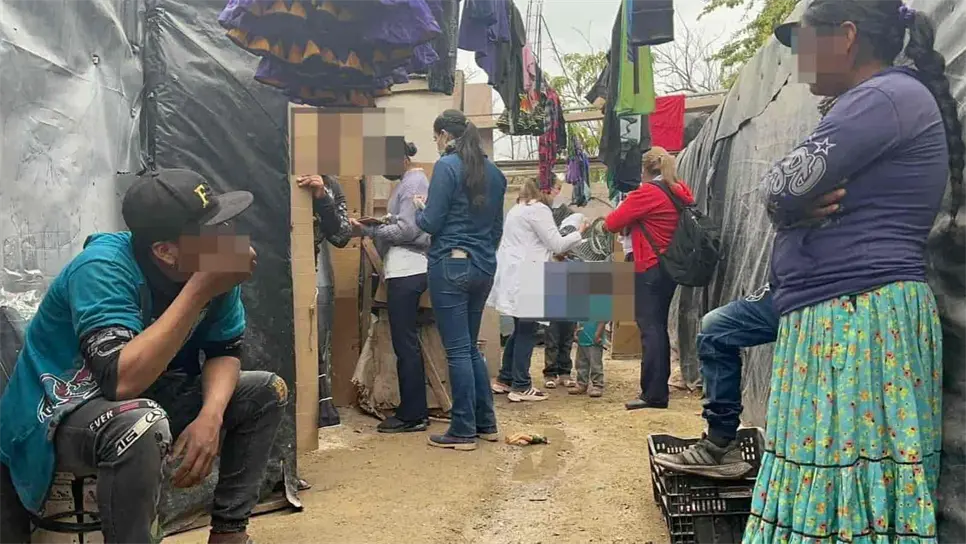 Así las cuarterías en donde viven los jornaleros en Cortines. FOTO: Luz Noticias.