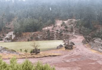 Así cae aguanieve y lluvia en Santa Gertrudis, Badiraguato | VIDEO