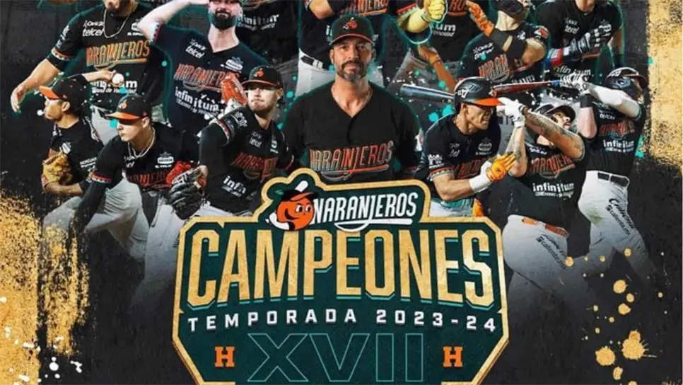 Los Naranjeros de Hermosillo con los reyes del deporte profesional mexicano.