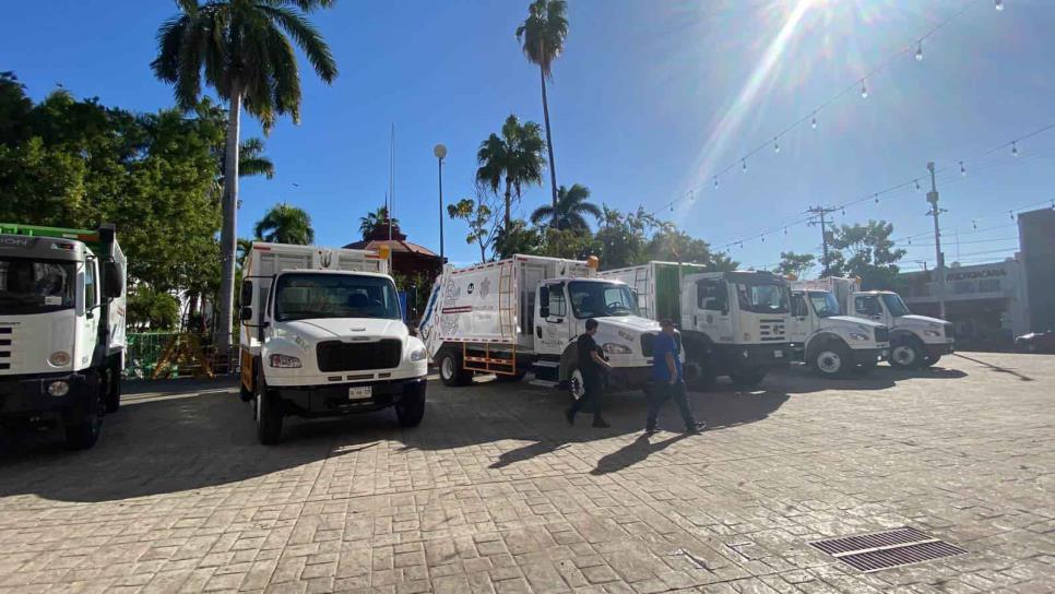 Con una inversión de 26 mdp, llegan a Mazatlán siete nuevos camiones recolectores de basura