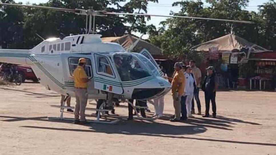 En helicóptero trasladan a menor accidentado en «camionazo» al Hospital Pediátrico de Culiacán