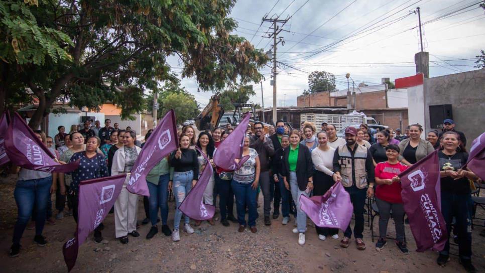 Alcalde de Culiacán encabeza inicio de obra de pavimentación en colonia Plutarco Elías Calles