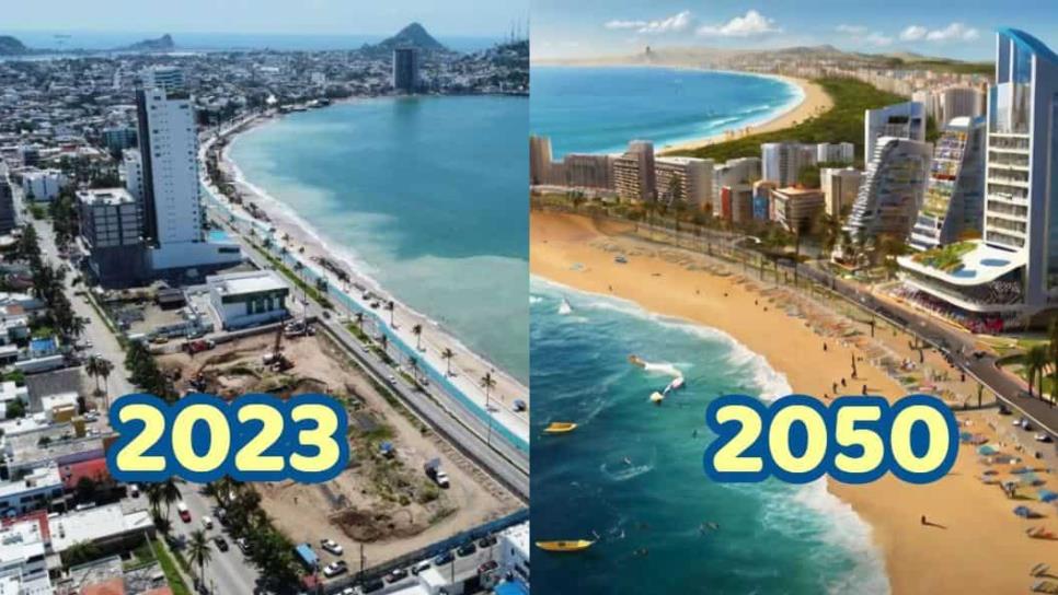 Así se vería la playa de Mazatlán en el 2050, según la inteligencia artificial | FOTOS