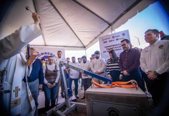 Rocha Moya y Gámez Mendívil colocan la primera piedra de la nueva Estación de Bomberos en Culiacán