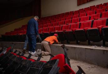 Desmantelan el auditorio Héroes de Sinaloa en Guasave