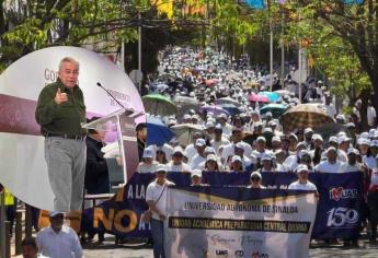 «Que se tapen la cara, defienden a corruptos», Rocha Moya sobre manifestación de la UAS 