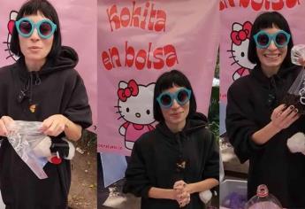 Joven se vuelve viral por vender refrescos en bolsitas de Hello Kitty | VIDEO 