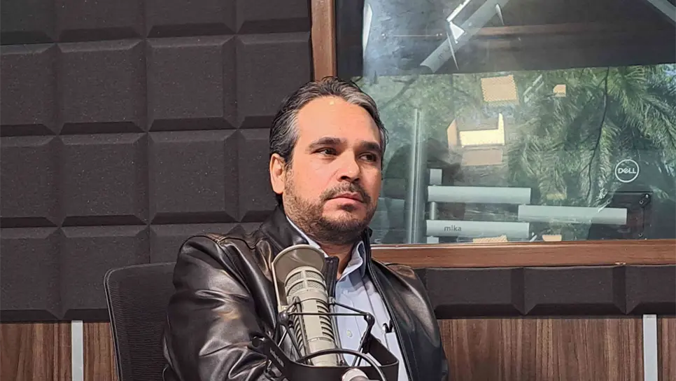 Sergio Mario en el estudio de Luz Noticias. FOTO: Eduardo Bórquez