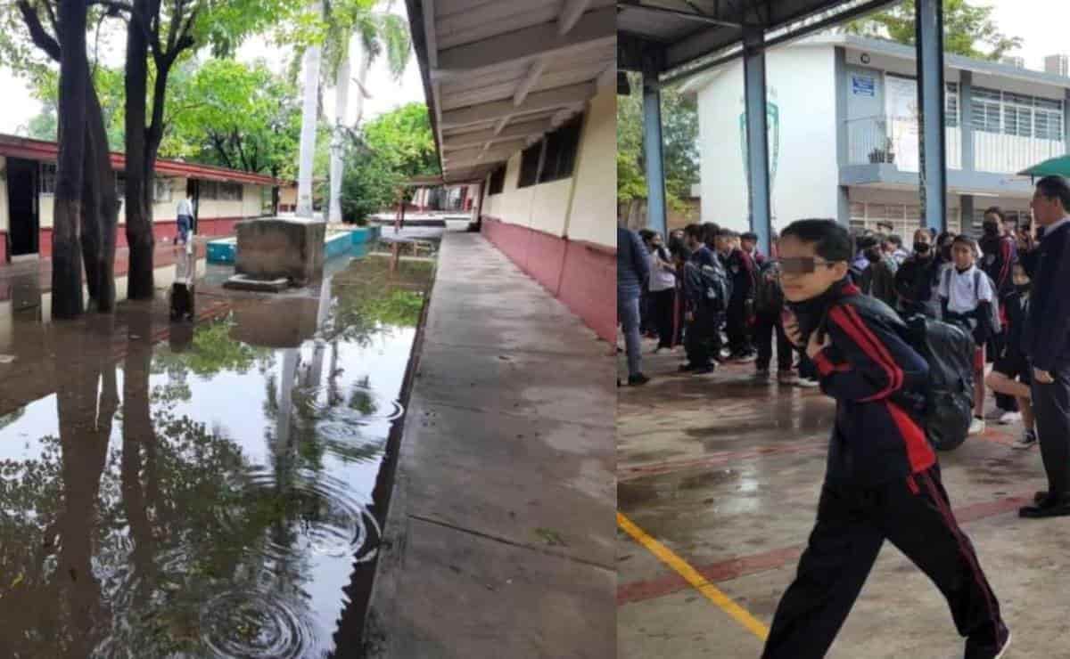 Se ausenta el 20% de los alumnos en escuelas por lluvias en Mazatlán