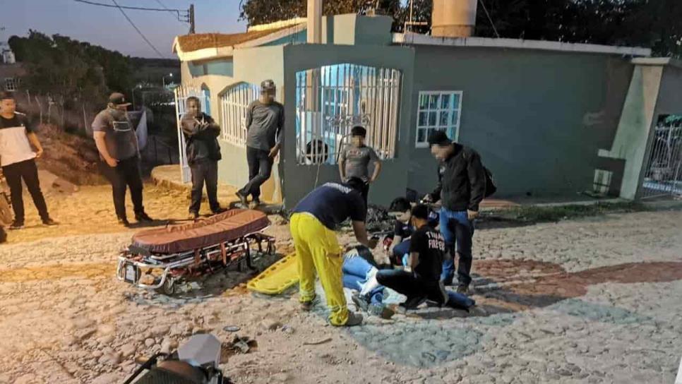 Choque entre dos motocicletas en la comunidad de El Bajío, Mazatlán, deja dos heridos