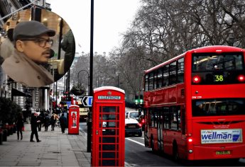 Así grita un sinaloense en Londres antes de subirse a un autobús | VIDEO