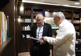 Rocha Moya se reúne con el Embajador de Estados Unidos en México, Ken Salazar