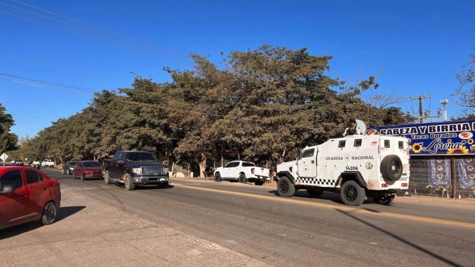 La Guardia Nacional implementa operativos en Guasave, al parecer busca a personas armadas