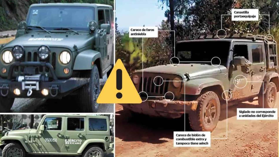 Sicarios clonan Jeeps del Ejército y los exhiben en redes