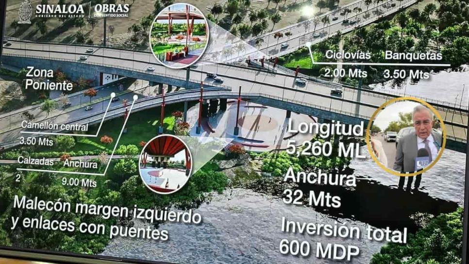 Culiacán tendrá un «Megamalecón» y otras obras que acabarán con el caos vial