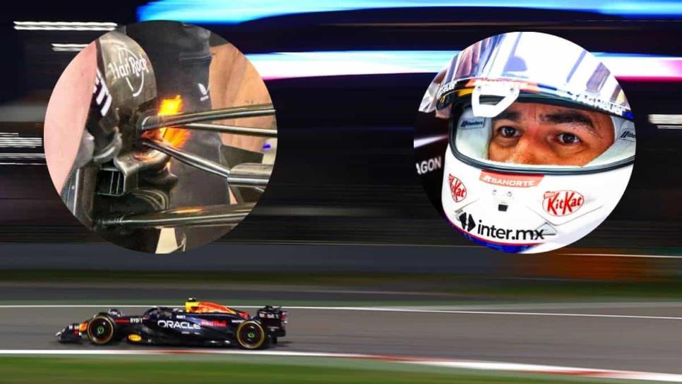 El RB20 de «Checo» Pérez en llamas en día 2 de prácticas de la Fórmula 1