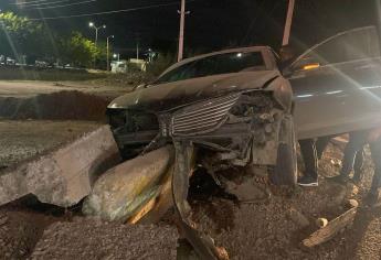 Conductor se accidenta por intentar evadir el alcoholímetro en Los Mochis