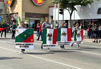 Con un desfile, conmemoran el Día de la Bandera en Culiacán 