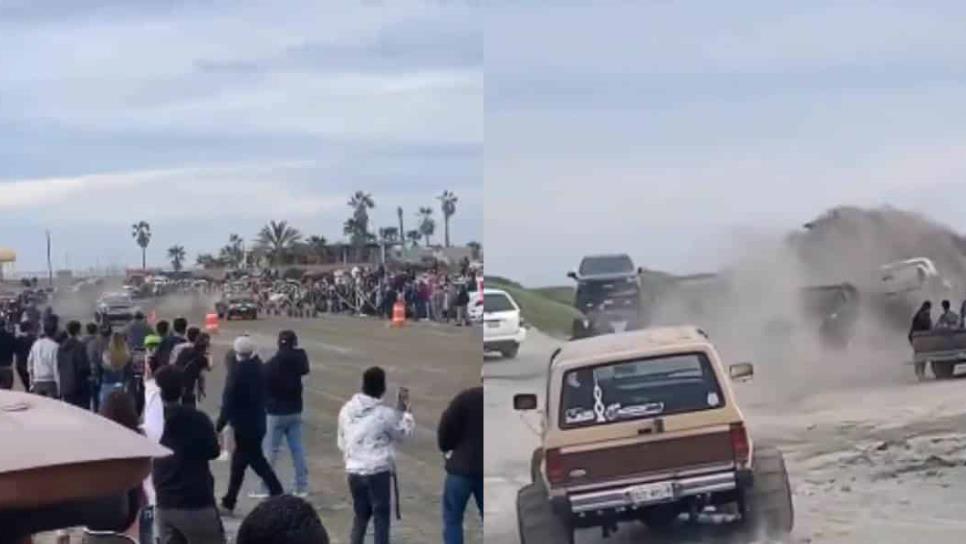 Carreras clandestinas en San Quintín protagonizan aparatoso choque | VIDEO Carreras clandestinas en San Quintín protagonizan aparatoso choque | VIDEO
