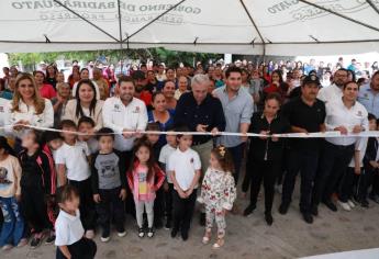 Rocha Moya inaugura cinco calles en Soyatita, Badiraguato