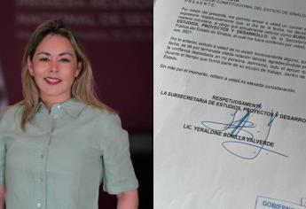 Yeraldine Bonilla renuncia a la Secretaría de Seguridad