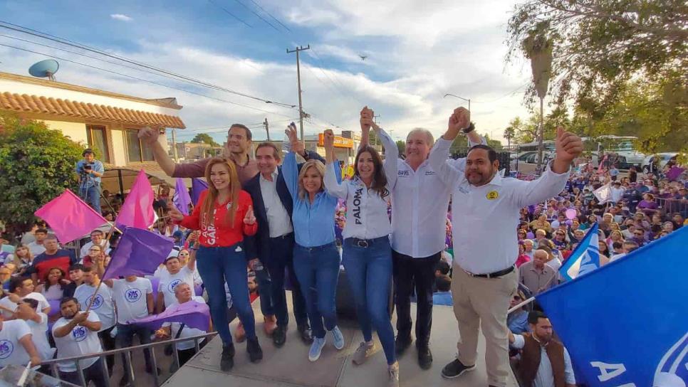 Paloma Sánchez y Eduardo Ortiz arrancan en Ahome campaña rumbo al Senado