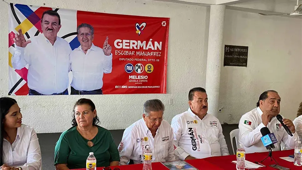 Germán Escobar en su evento de inicio de campaña. FOTO: Luz Noticias