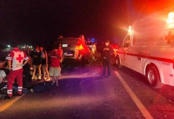 Aparatosa carambola en la México 15 en Cuatro Caminos Guasave, deja un lesionado