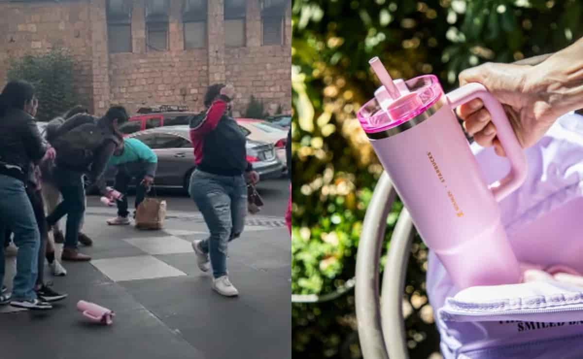 Por un termo de Starbucks, mujeres se agarran a golpes | VIDEO  Por un termo de Starbucks, mujeres se agarran a golpes | VIDEO