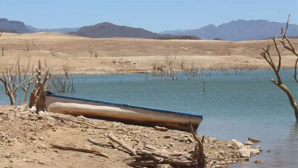 Así la cuenca de unas de las presas del norte de Sinaloa.