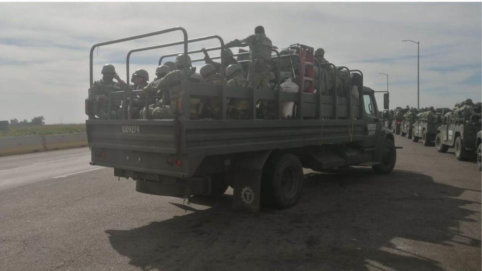 Llegan 300 efectivos del Ejército para reforzar la seguridad en Sinaloa