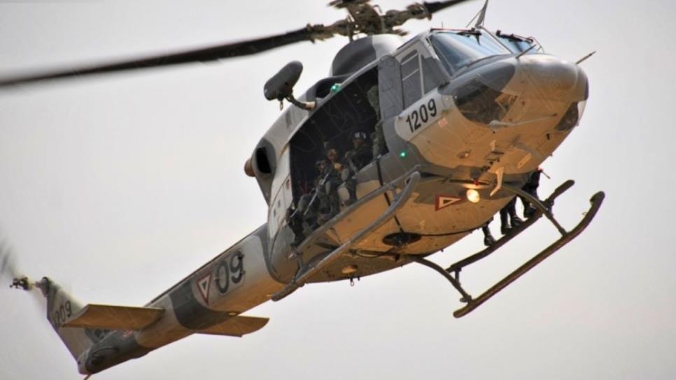 Reportan desplome de helicóptero de la Sedena entre Culiacán y Elota