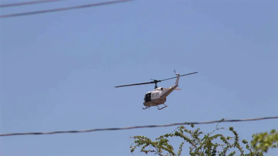 Así es el viejo helicóptero de la Marina que aterrizó de emergencia en Culiacán.