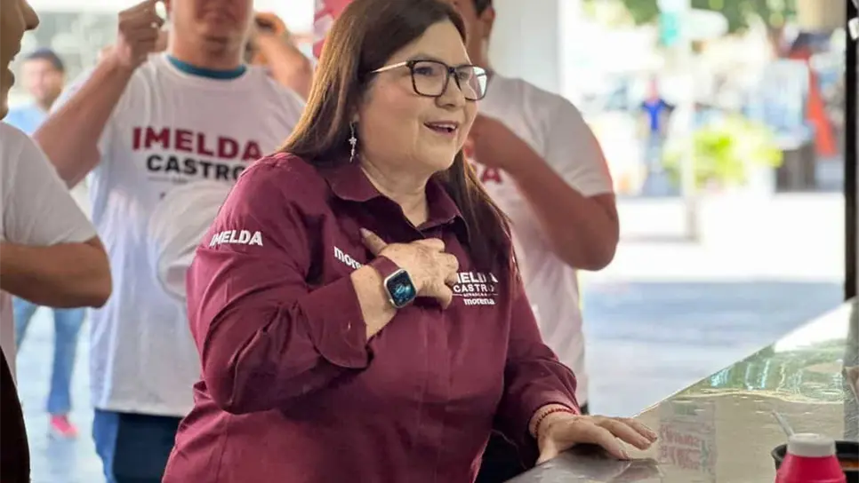 Imelda Castro es candidata al Senado junto a Enrique Inzunza. FOTO: Cortesía