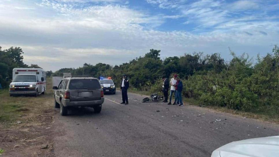 Choque en la carretera Potrerillos del Norote en Elota dejó dos personas lesionadas