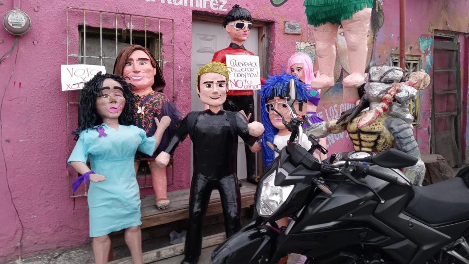 Piñatería Ramírez lo hace de nuevo: crean piñata de motociclista agredido por feministas