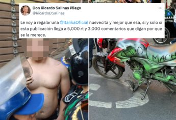 El «Tío Richie» le regalará una motocicleta nueva a joven agredido por feministas