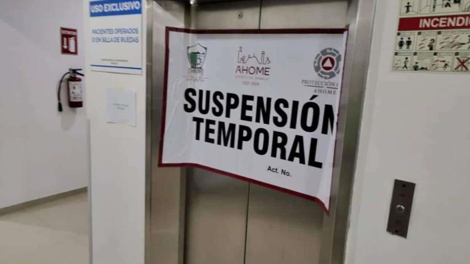 Clausuran elevador tras accidente en clínica privada de Los Mochis