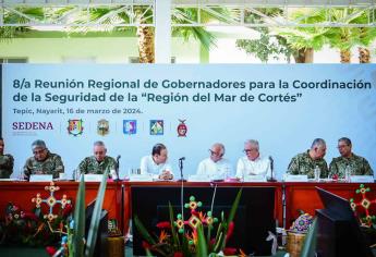 Rocha Moya asiste a la reunión de seguridad de los gobernadores del Mar de Cortés 