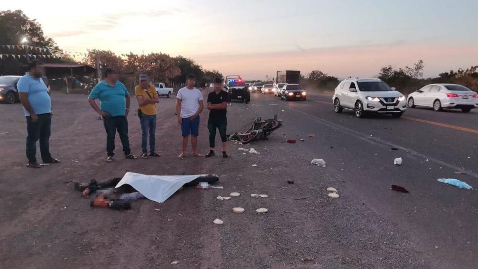 Choque entre camión Norte de Sinaloa y una motocicleta deja un muerto y una mujer herida en Mocorito
